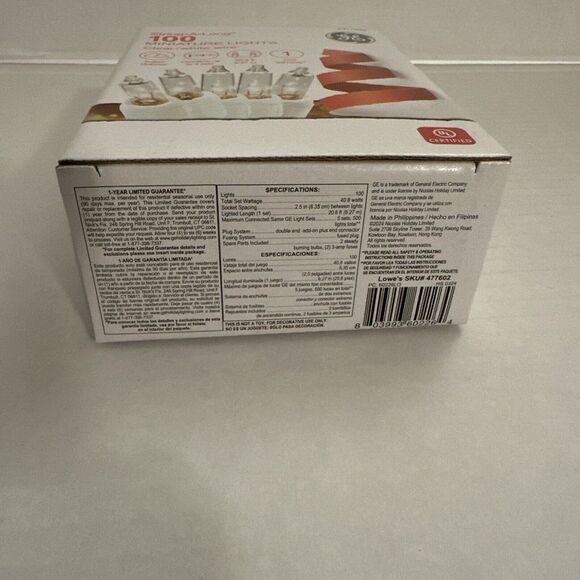 GE String-A-Long 100-Ct. Clear Incandescent Christmas String Lights w/White Wire - Picture 4 of 4